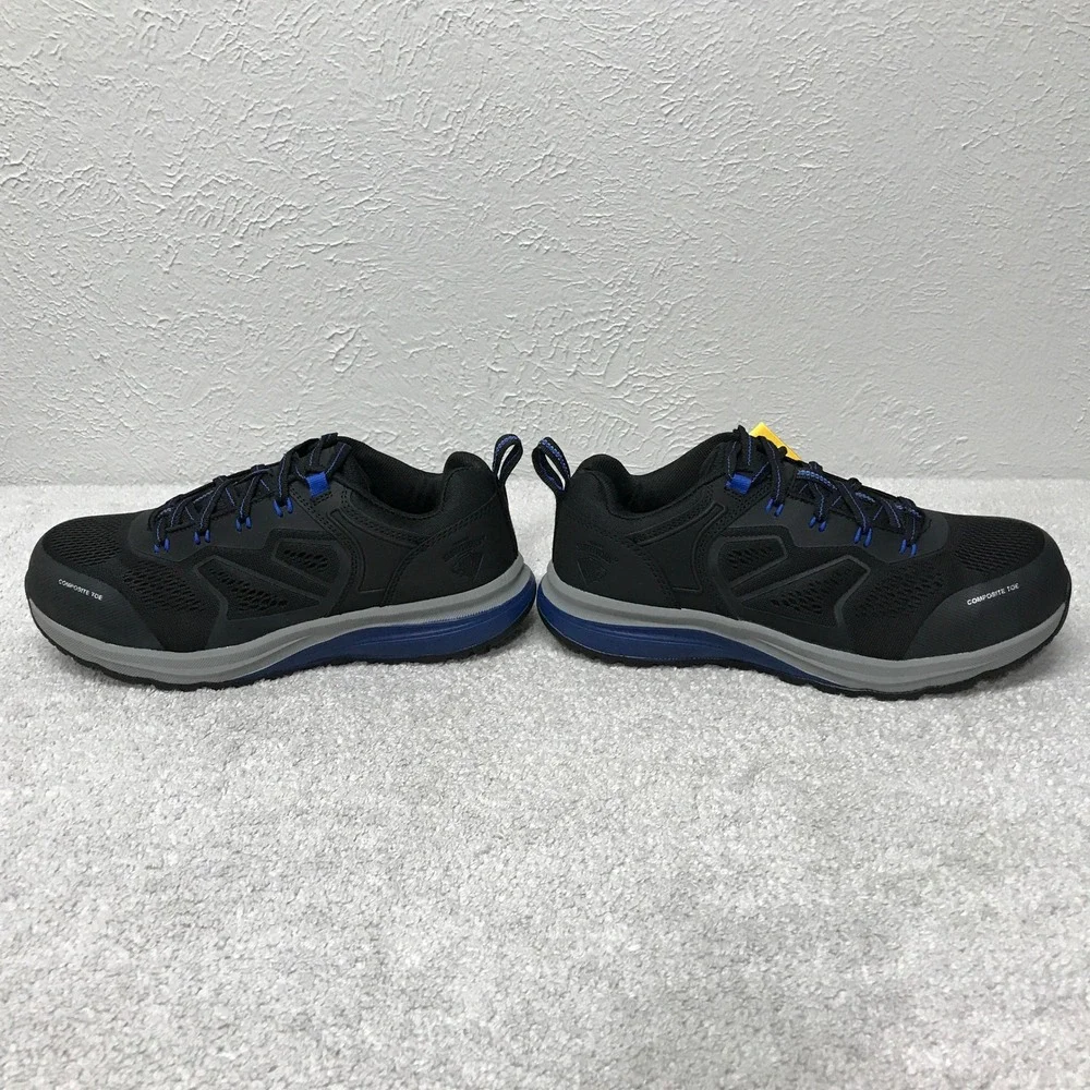 Herman‎ Survivors Cassle Men's Work Shoes Size 8 Black Blue Composite Toe Safety